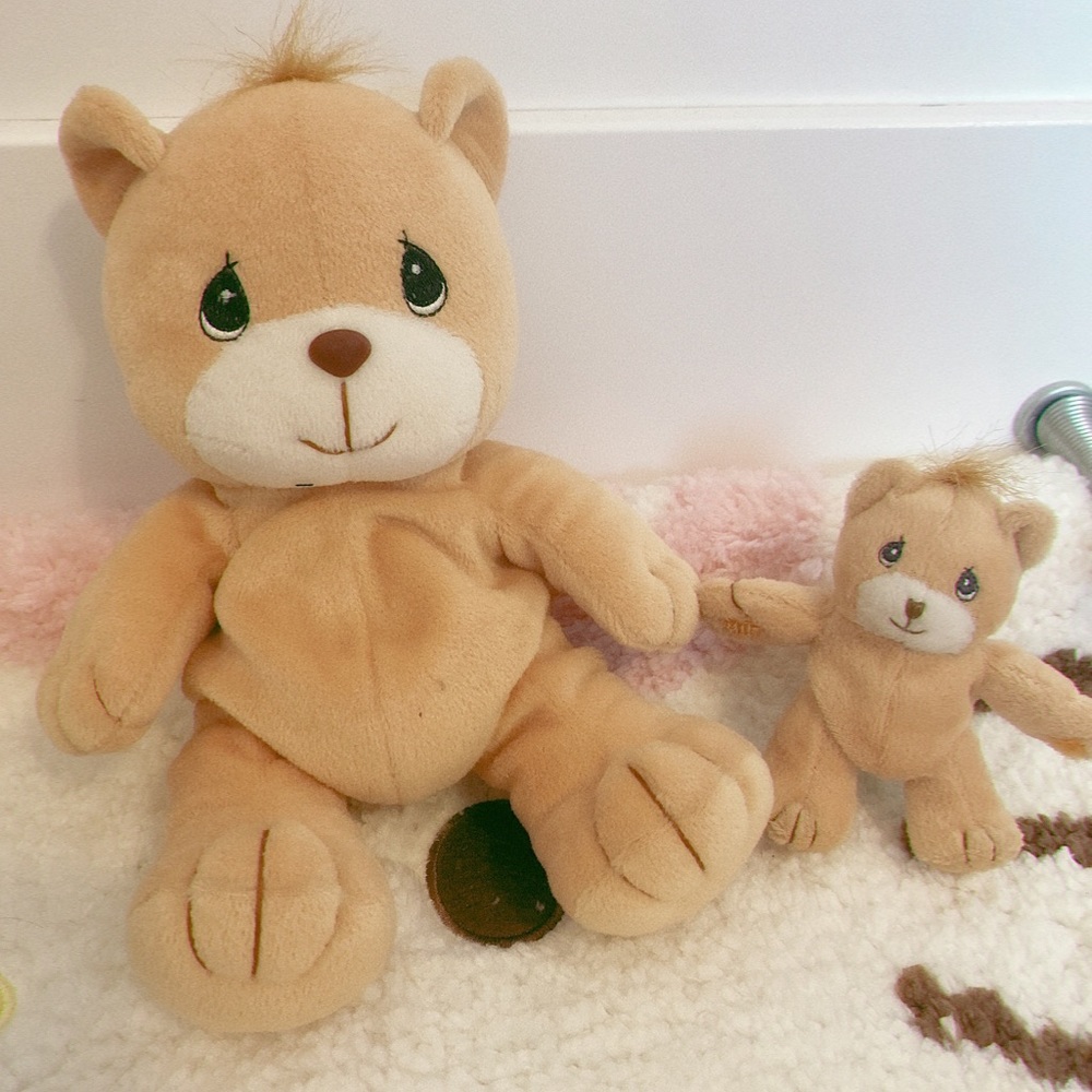 PRECIOUS MOMENTS PLUSHES🌸 Momma and baby teddy bears with velcro holding hands